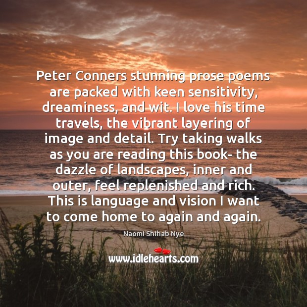 Peter Conners stunning prose poems are packed with keen sensitivity, dreaminess, and 