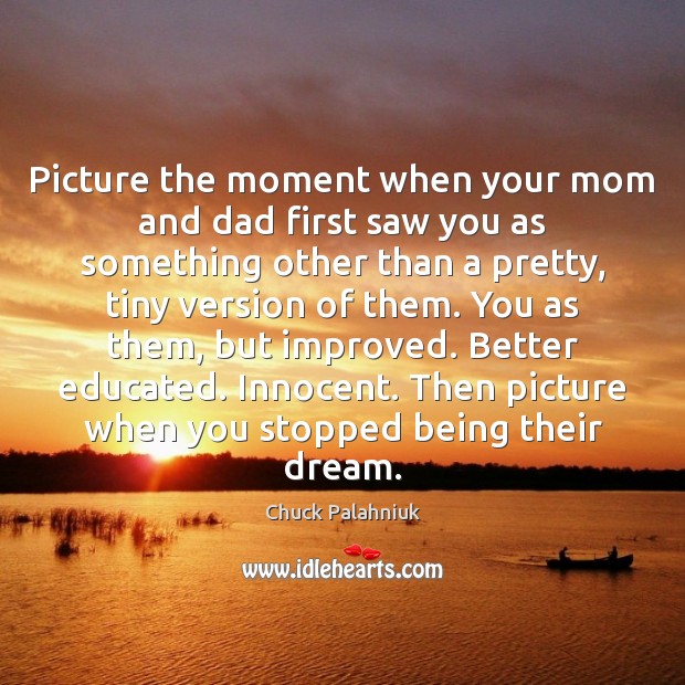 Picture the moment when your mom and dad first saw you as Image