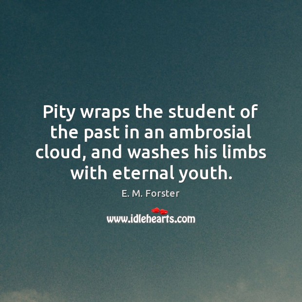 Pity wraps the student of the past in an ambrosial cloud, and E. M. Forster Picture Quote