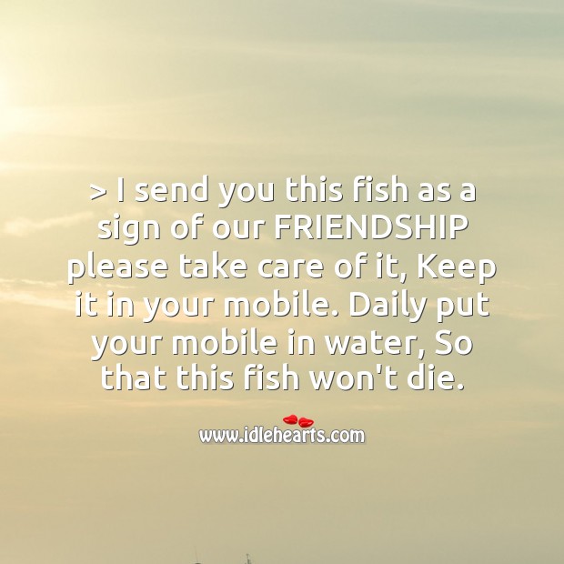 Please take care of it Friendship Messages Image