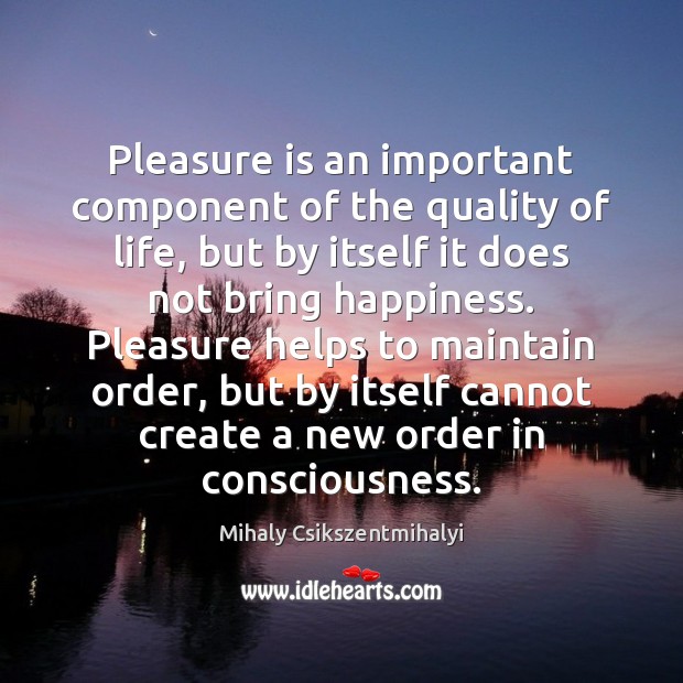 Pleasure is an important component of the quality of life, but by Image