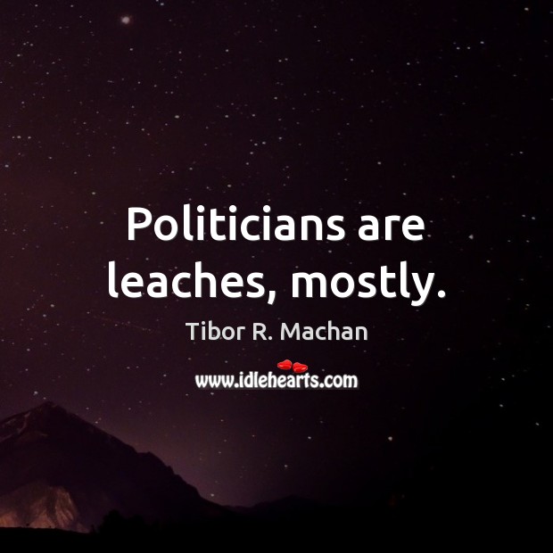 Politicians are leaches, mostly. Image