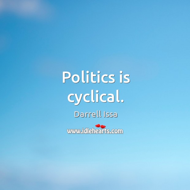 Politics is cyclical. Politics Quotes Image