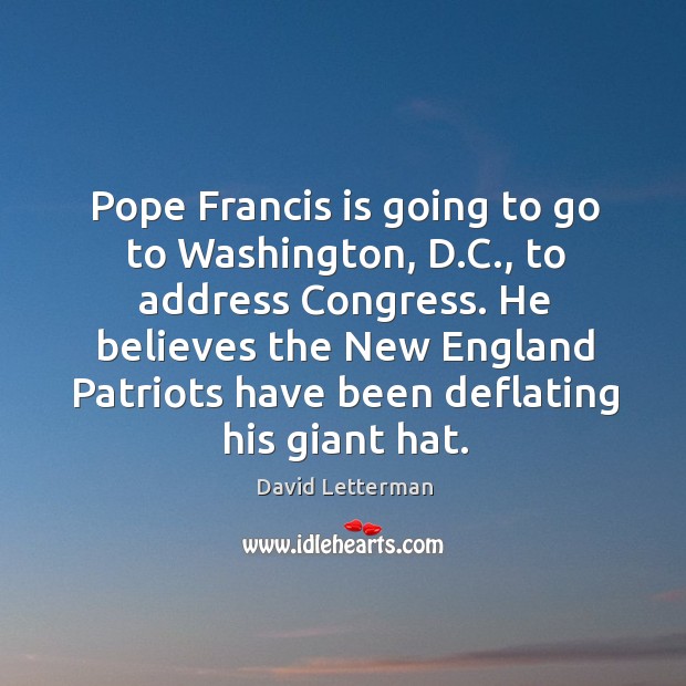 Pope Francis is going to go to Washington, D.C., to address Image
