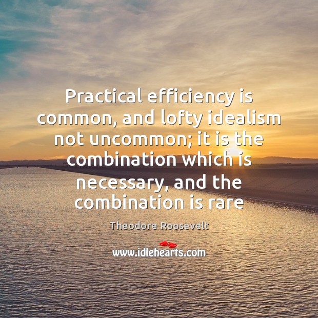 Practical efficiency is common, and lofty idealism not uncommon; it is the Image
