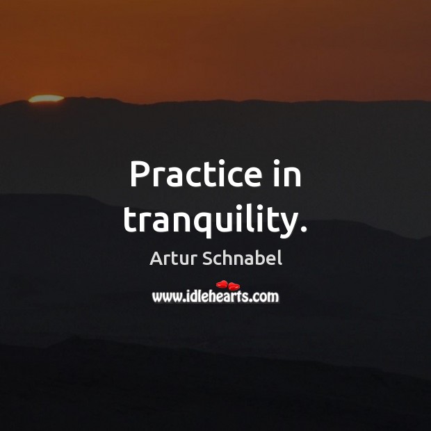 Practice in tranquility. Image