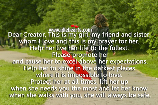 My prayer for my little girl. Prayer Quotes Image