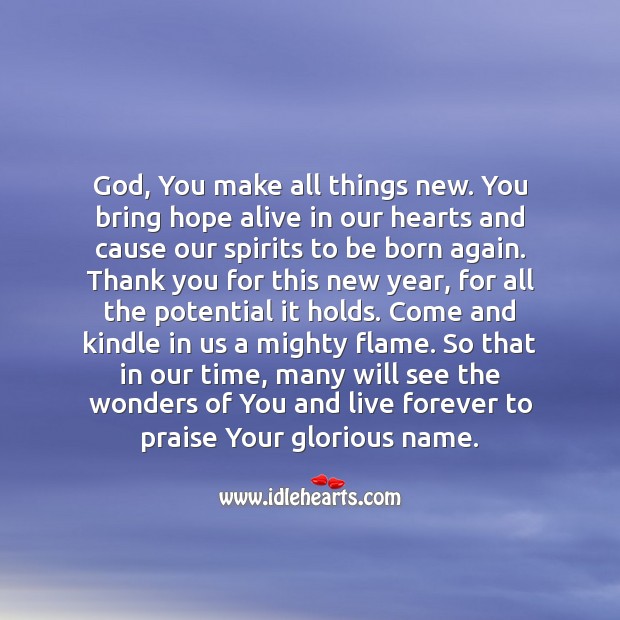 Prayer for New Year! Praise Quotes Image