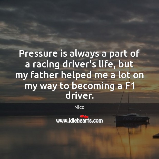 Pressure is always a part of a racing driver’s life, but my Image