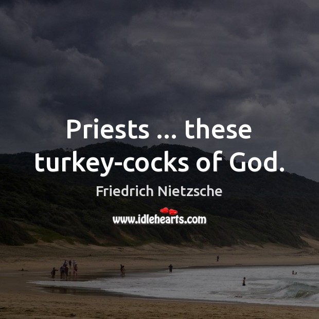 Priests … these turkey-cocks of God. Friedrich Nietzsche Picture Quote