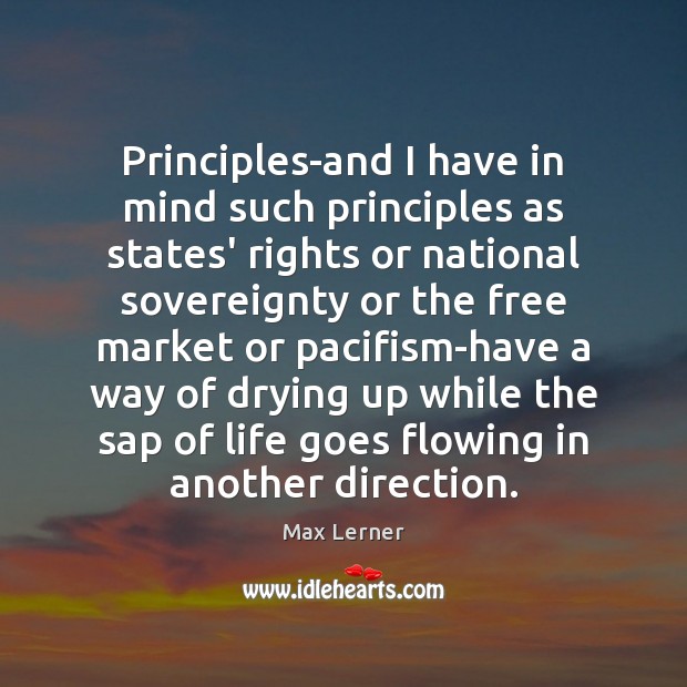 Principles-and I have in mind such principles as states’ rights or national 