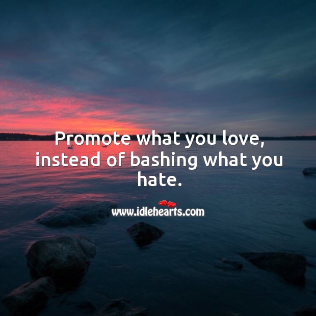 Promote what you love. Image