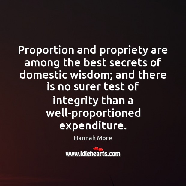 Proportion and propriety are among the best secrets of domestic wisdom; and Image