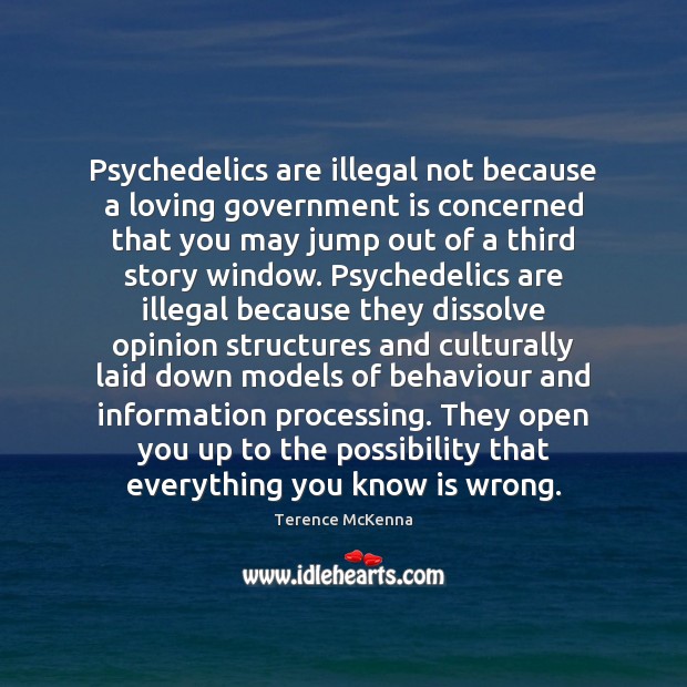 Psychedelics are illegal not because a loving government is concerned that you Image