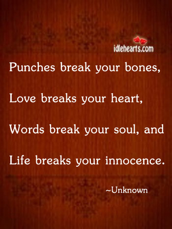 Punches break your Heart Quotes Image