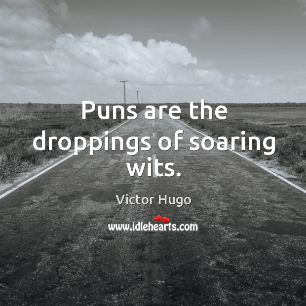 Puns are the droppings of soaring wits. Image