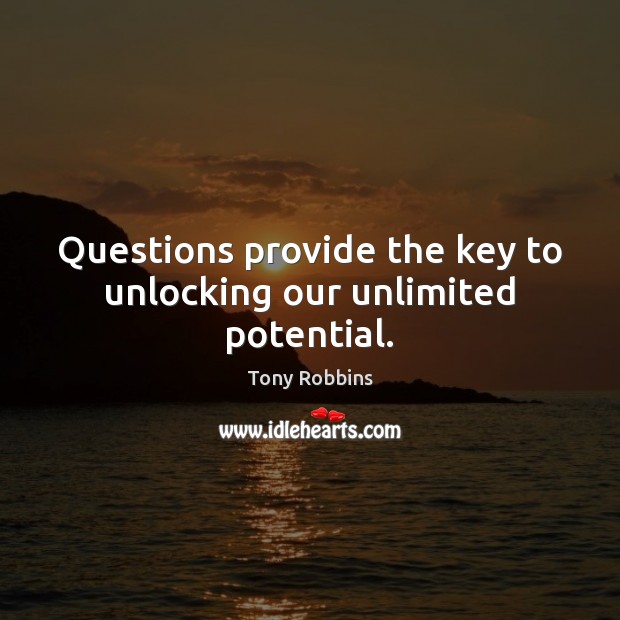 Questions provide the key to unlocking our unlimited potential. Image