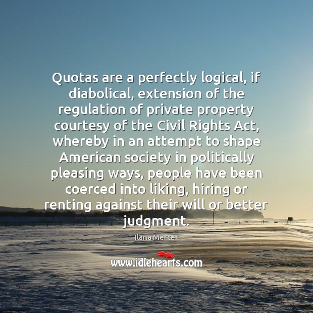 Quotas are a perfectly logical, if diabolical, extension of the regulation of Image