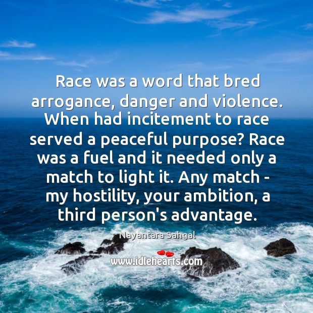 Race was a word that bred arrogance, danger and violence. When had Image