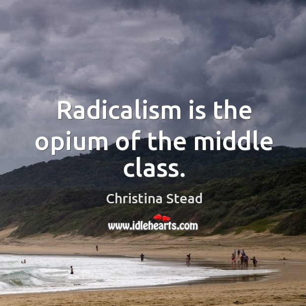 Radicalism is the opium of the middle class. Image