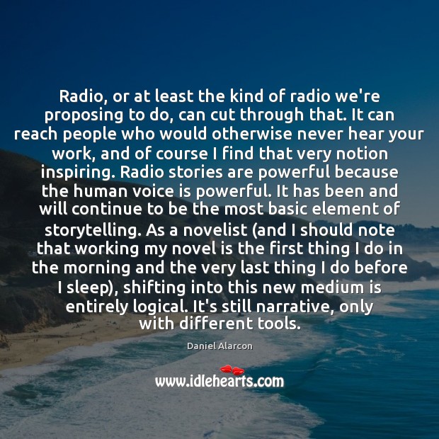Radio, or at least the kind of radio we’re proposing to do, Image