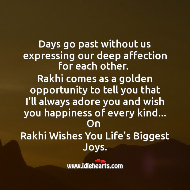 Rakhi wishes you life’s biggest joys. Raksha Bandhan Messages Image