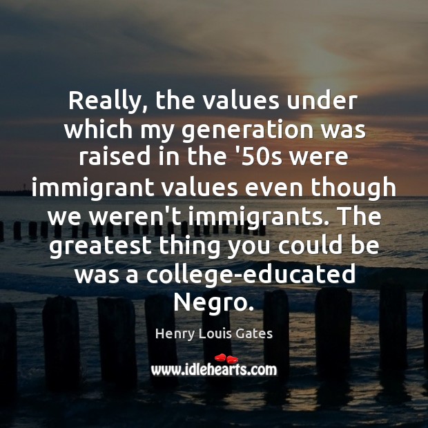 Really, the values under which my generation was raised in the ’50 Image