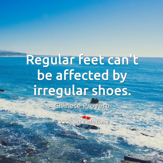 Regular feet can’t be affected by irregular shoes. Image