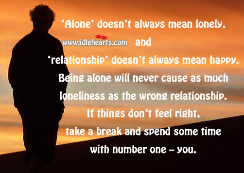 Relationship doesnt always mean happy Lonely Quotes Image