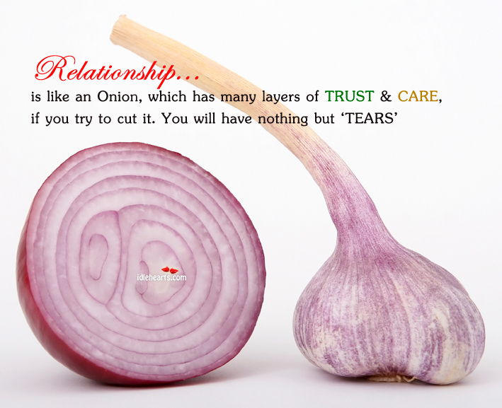 Relationships… Are like an onion Image