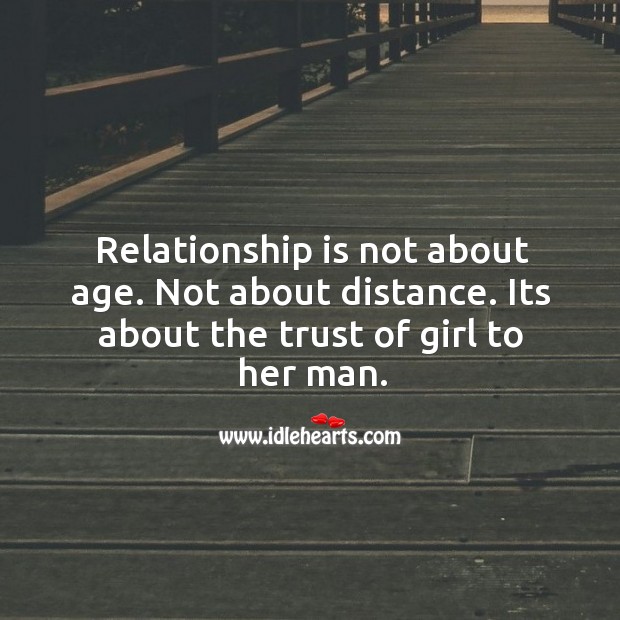 Relationship is the trust of girl to her man. Image