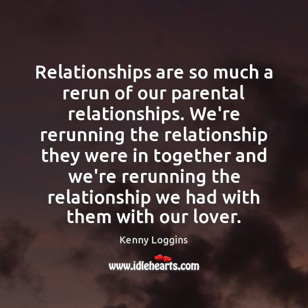Relationships are so much a rerun of our parental relationships. We’re rerunning Image