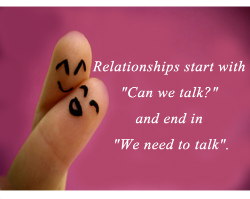 Relationships start with “can we talk?” Image