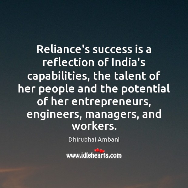 Reliance’s success is a reflection of India’s capabilities, the talent of her Image