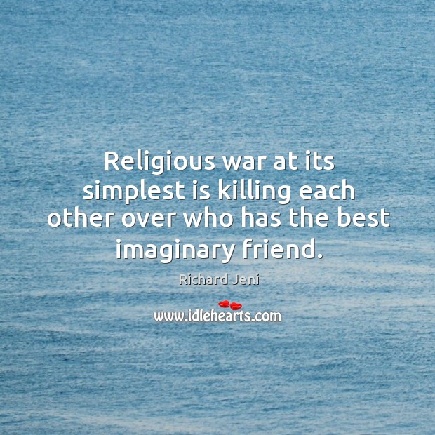 Religious war at its simplest is killing each other over who has Image