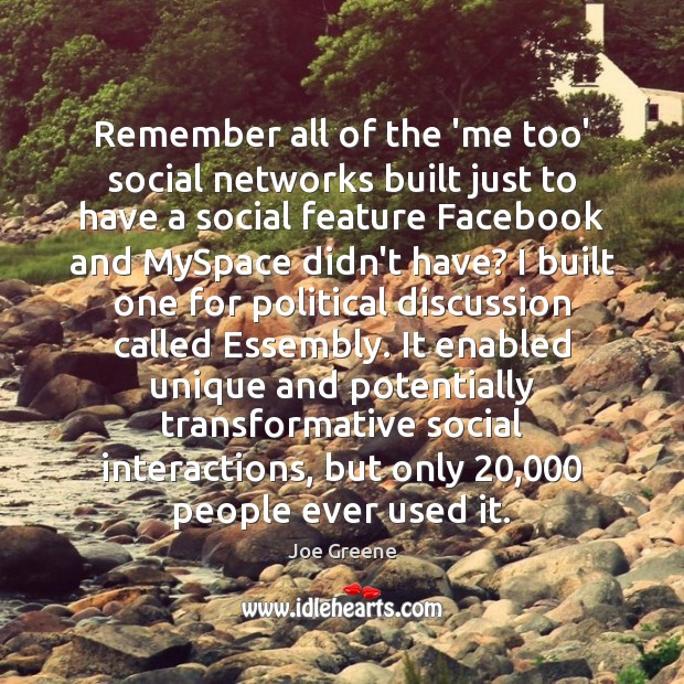 Remember all of the ‘me too’ social networks built just to have Image