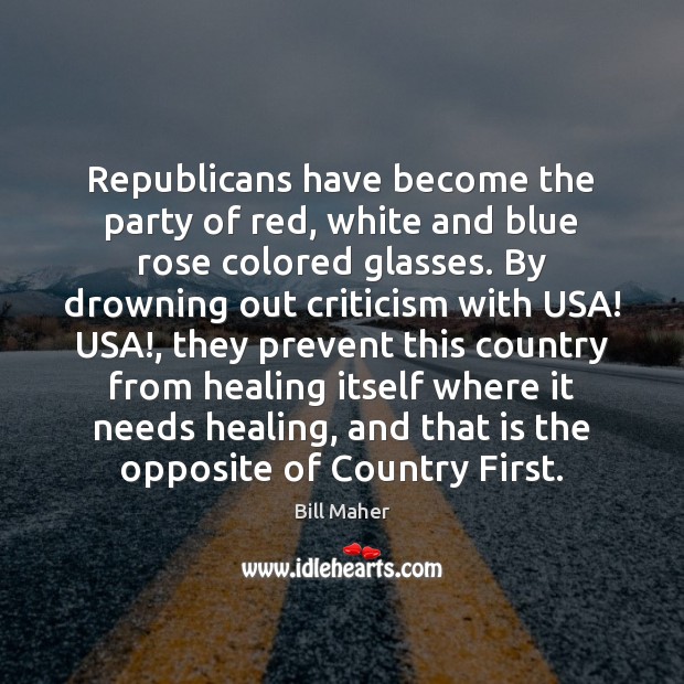 Republicans have become the party of red, white and blue rose colored Image