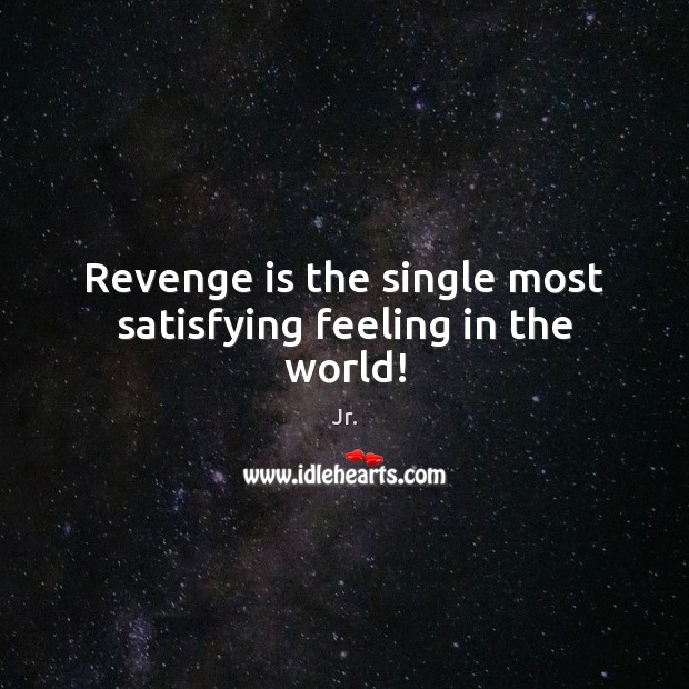 Revenge is the single most satisfying feeling in the world! Revenge Quotes Image