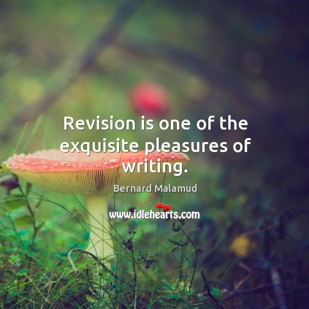 Revision is one of the exquisite pleasures of writing. Image