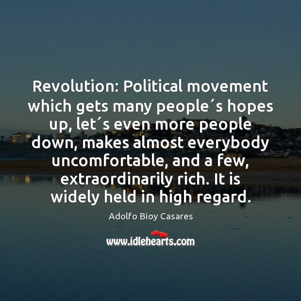 Revolution: Political movement which gets many people´s hopes up, let´s Image