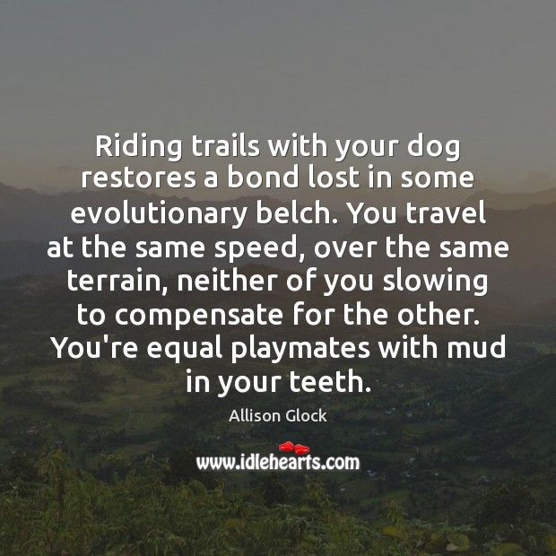 Riding trails with your dog restores a bond lost in some evolutionary Image