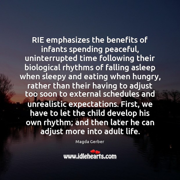 RIE emphasizes the benefits of infants spending peaceful, uninterrupted time following their Image