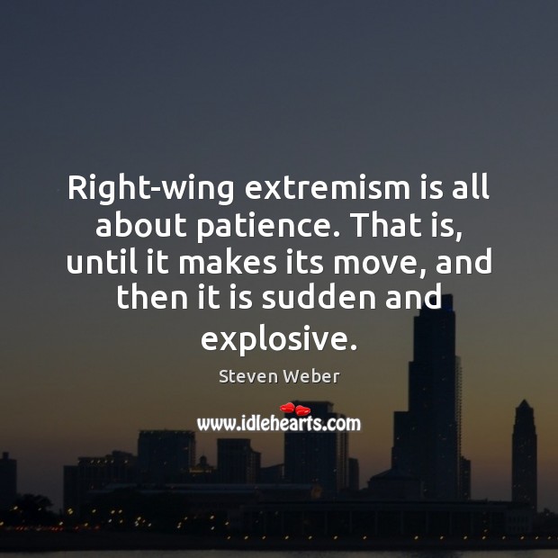 Right-wing extremism is all about patience. That is, until it makes its Image