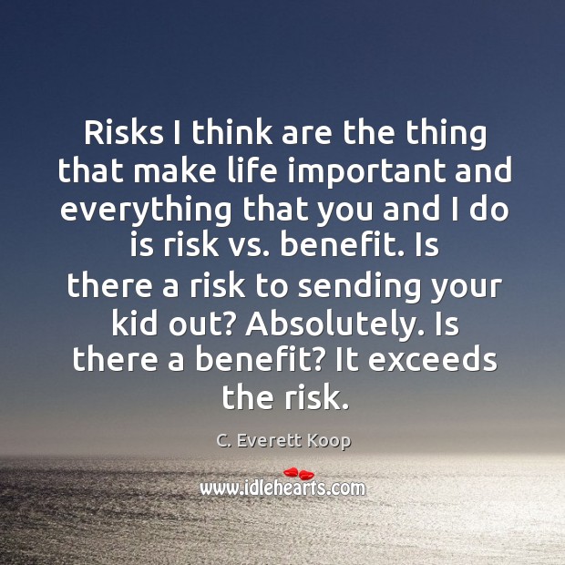 Risks I think are the thing that make life important and everything Image