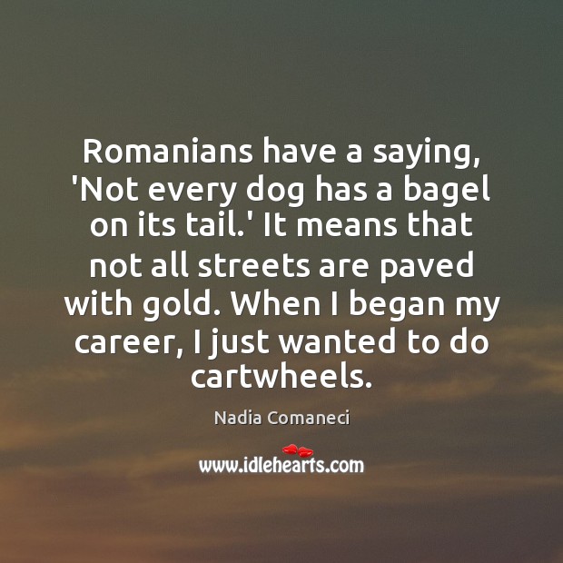 Romanians have a saying, ‘Not every dog has a bagel on its Image