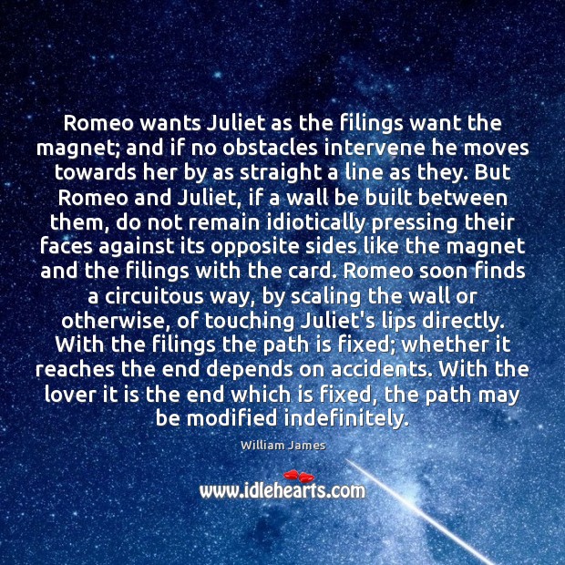 Romeo wants Juliet as the filings want the magnet; and if no Image