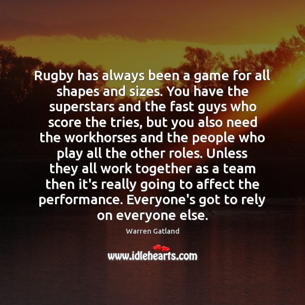 Rugby has always been a game for all shapes and sizes. You Image