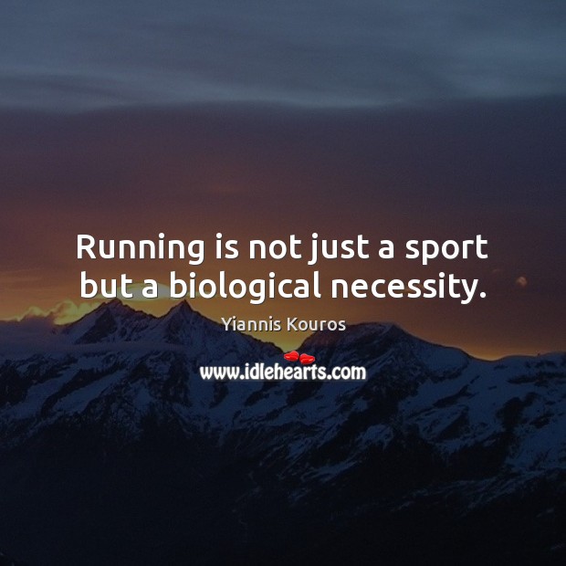 Running is not just a sport but a biological necessity. Image