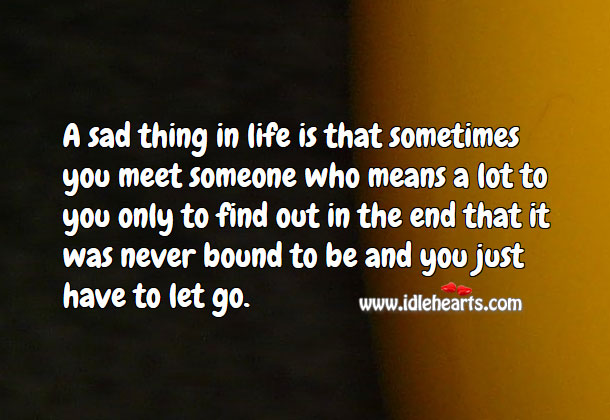 A sad thing in life Sad Quotes Image