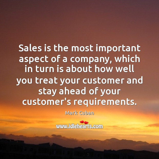 Sales is the most important aspect of a company, which in turn Image